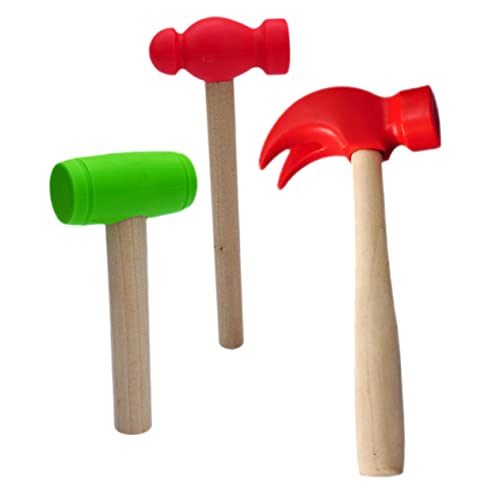 UPKOCH 3St simulierter Kleiner Holzhammer Mallet- Hammerspielzeug für Hammerschlagspielzeug Hammerspielzeug vorgeben, Hämmer zu Plastik von UPKOCH