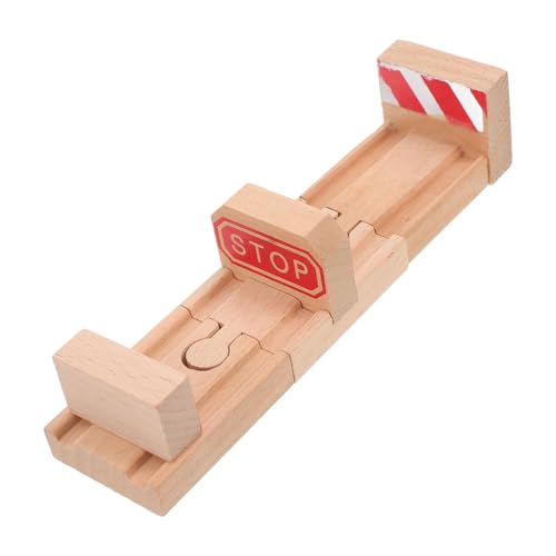 UPKOCH 3Stücke Holzspielzeug Gleise für Holzeisenbahnen Kompatibel mit Gängigen Schienensystemen Robustes Design Einfache Montage für Kreative von UPKOCH