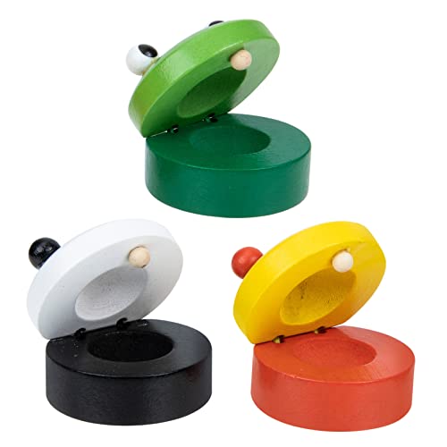 UPKOCH 3Stücke Teiliges Kreative Castanets für Pädagogisches Musikspielzeug Rhythmusgefühl und Musikalischem Talent Robuste und Langlebige Instrumente von UPKOCH