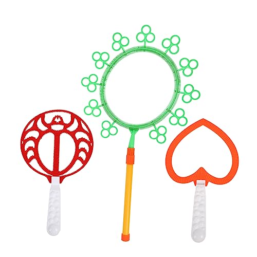UPKOCH 3er Set Blasenstock Bubble-Maker-Ring Zauberstab Basteln Ballon Schwimmbad Spritzpistole Bubble-Stick- Schwimmt Würfel Große Blasenstäbe Blasenmacher Plastik von UPKOCH
