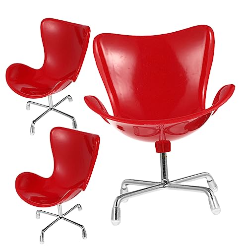 UPKOCH 3st 6 Punkte Eierstuhl Miniaturstühle Puppen Schreibtischstühle Mini-hausstuhl- Simulation Eines Eierstuhlmodells Simulationsstuhl Sesselfiguren Mini-sesselmodell Plastik Rot UPKOCH 3st 6 Punkte Eierstuhl Miniaturstühle Puppen Schreibtischstühle Mini-hausstuhl- Simulation Eines Eierstuhlmodells Simulationsstuhl Sesselfiguren Mini-sesselmodell Plastik Rot von UPKOCH