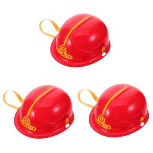 UPKOCH 3st Engineering-hut-spielzeug Hüte Jungs-spielzeug Geschenk Für Jungen Outfit Schutzhelm Cosplay-feuerwehrhut Feuerwehrmann-gastgeschenke Plastik Schmücken Kind Kleidung von UPKOCH