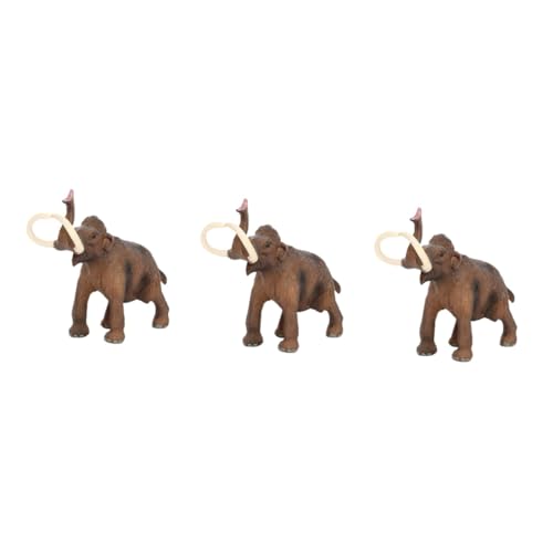 UPKOCH 3st Wolliges Mammut Tierstatue Simulation Tierfigur Minifiguren Lernspielzeug Für Kinder Kinderkoffer Elefantengott-Statue Pädagogisch Für Kuchen Spielzeug 3D PVC Puzzle Marionette von UPKOCH