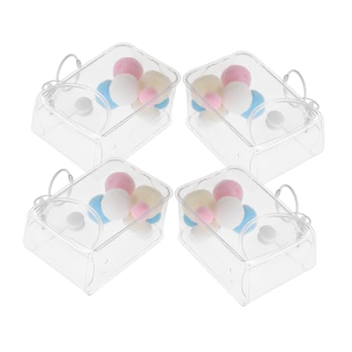 UPKOCH 3stücke Transparente PVC-Figuren-displaytasche Tragbarer Puppen-aufbewahrungskoffer Für Sammlerstücke Hängende Organizer-Tasche Mit Reißverschluss Kleine von UPKOCH