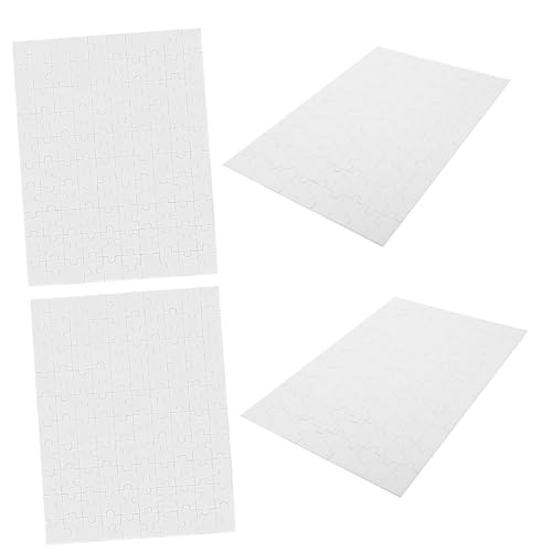 UPKOCH 4 Blätter DIY Blank Puzzle Teiliges Leeres Malpuzzle zum Bemalen und Gestalten Quadratische Puzzleteile Leicht Tragbar für Kreative und Bastelprojekte von UPKOCH