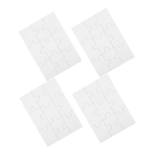 UPKOCH 4 Blätter Leeres Sublimationspuzzle Blanko Holzpuzzles für DIY Wärmeübertragung Teile Kreatives Basteln mit Familienfotos und Mehr von UPKOCH