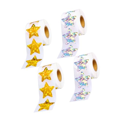 UPKOCH 4 Rollen wasserdichte reflektierende Aufkleber Sterne-Aufkleber für Aufkleber Sterne Sternaufkleber für Kinderbelohnung Kleine Aufkleber Sternbewertungsaufkleber PVC UPKOCH 4 Rollen wasserdichte reflektierende Aufkleber Sterne-Aufkleber für Aufkleber Sterne Sternaufkleber für Kinderbelohnung Kleine Aufkleber Sternbewertungsaufkleber PVC von UPKOCH