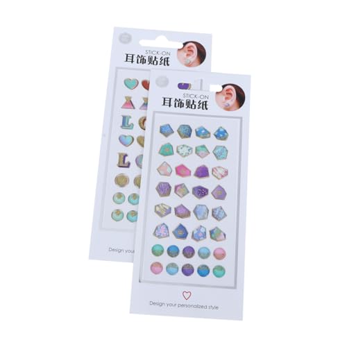 UPKOCH 4 Sätze Aufkleber Für Diamantohrringe Ohrschmuck Für Damen Cartoon-ohrring-Aufkleber Selbstklebendes Ohrringpapier Nagelaufkleber Aufkleber Für Ohrstecker von UPKOCH