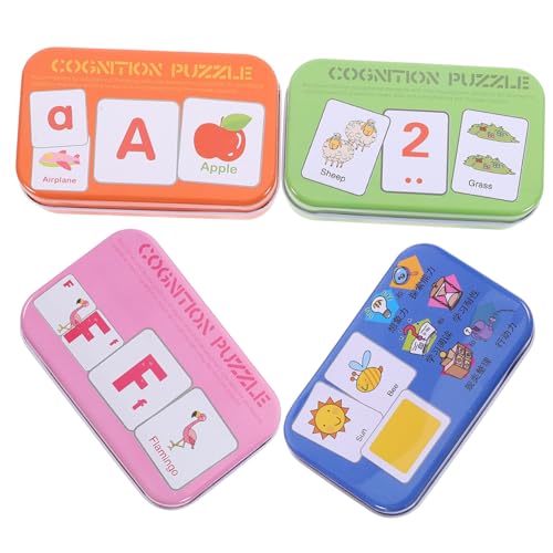 UPKOCH 4 Sets Frühe Pädagogische Karten Baby Sensorischen Spielzeug Kit Kleinkind Lernen Karte von UPKOCH