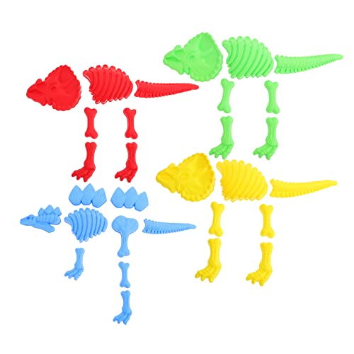 UPKOCH 4 Sätze Dinosaurier Sandspielzeug Teiliges aus Hochwertigen Kunststoffformen für Strand und Sandkastenspiele Fördert Kreativität und Geschicklichkeit von UPKOCH