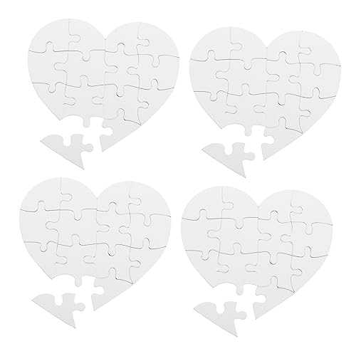 UPKOCH 4 Sätze Herzförmige Puzzle Puzzlestücke zum Bemalen Teiliges aus Hochwertigem Papier für Kreative DIY Projekte und Malspaß für Einladungen und Partyspielzeug UPKOCH 4 Sätze Herzförmige Puzzle Puzzlestücke zum Bemalen Teiliges aus Hochwertigem Papier für Kreative DIY Projekte und Malspaß für Einladungen und Partyspielzeug von UPKOCH