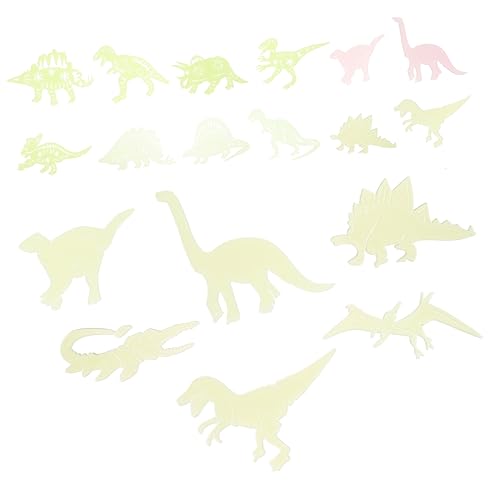 UPKOCH 4er-Pack Im Dunkeln Leuchtende Dinosaurier-Aufkleber Wandaufkleber Für Kinderzimmer- Fluoreszierendes Aufkleber-Set Für Schlafzimmerwände Selbstklebende Wandkunst von UPKOCH