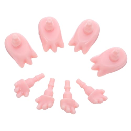 UPKOCH 4 Sätze Puppenspielzeugzubehör Plastikzeigermodell Puppenfüße Ersatz winzige Puppenfüße Körperhandgelenke Handgelenke aus Kunststoff Ersatzteile für Puppenhand Puppenkörperersatz von UPKOCH