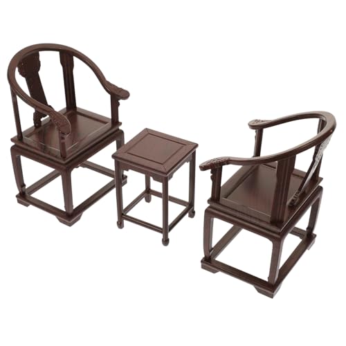UPKOCH 4 Sätze Simulationstisch und Stuhl offizielles Stuhlspielzeug chinesische Vintage Sessel kunststoffstühle plastikstuhl Bausteine Möbel offizielle Stuhldekoration Spielhaus-Sessel von UPKOCH