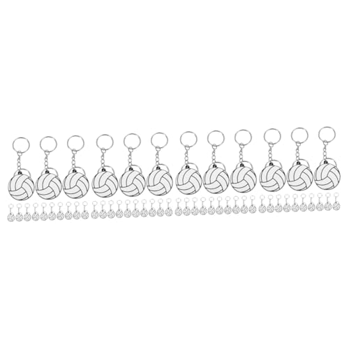 UPKOCH 4 Sätze Teiliges Pvc Volleyball Schlüsselanhänger Sportliche Schlüsselringe Für Taschen Dekoration Leicht Und Kompakt Als Oder Party Mitgebsel Für 16 Stück * 4 von UPKOCH