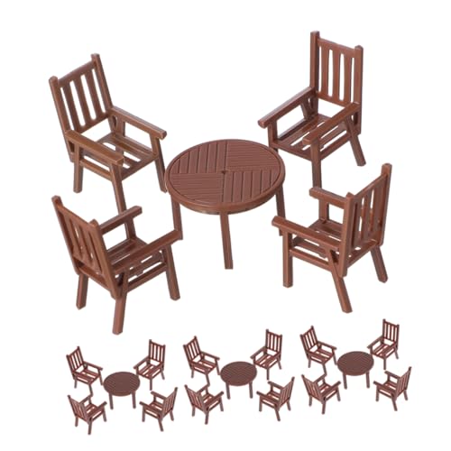 UPKOCH 4 Satz Mini -Tisch- und Stuhlverzierungen Mini-Puppenhauszubehör Miniatur-Puppenhausstuhl Simulations-Minimodell Miniatur-Desktop-Dekoration Möbel für Dollhouse Plastik Braun UPKOCH 4 Satz Mini -Tisch- und Stuhlverzierungen Mini-Puppenhauszubehör Miniatur-Puppenhausstuhl Simulations-Minimodell Miniatur-Desktop-Dekoration Möbel für Dollhouse Plastik Braun von UPKOCH