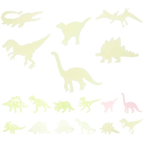 UPKOCH 4 Sets Leuchtende Dinosaurier Aufkleber Wandtattoo DIY Kinderzimmer Aufkleber Selbstklebender Aufkleber Leuchtende Decken Wandaufkleber Leuchtende Aufkleber Wandbild von UPKOCH