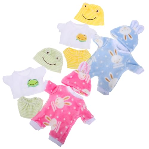 UPKOCH 12 Zoll Puppenkleidungs- und Zubehörset Anzieh-Outfits Babypuppen-Schlafanzug Realistisches Reborn-Puppen-Outfit Puppen-tierkleidung für Jungen und Mädchen von UPKOCH
