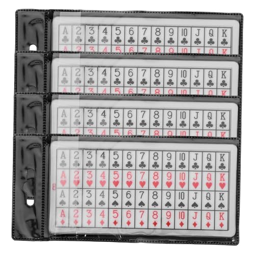 UPKOCH 4 Sets Requisiten Wechselkarten Gimmick Requisiten Pokertisch Brettspiel Challenge Display Poker Men Displayständer Kartenständer Pokerkartenspiele Kartentricks Für Anfänger PVC von UPKOCH