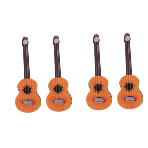 UPKOCH 4 Stck. Miniatur Holz Gitarren Modell Realistische Stabile Miniaturinstrumente für Puppenhaus Dekoration DIY Schmuck Glatte Oberfläche Lebendige für Mini Haus Szenen und Fotografie von UPKOCH