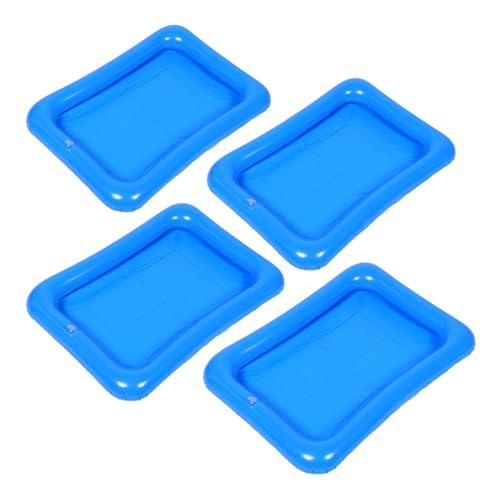 UPKOCH 4 Stück Aufblasbarer Kinderpool Teiliges mit Schwimmendem Angelspiel Tragbares Mini Sandtablett für Poolpartys und Strand Leicht zu Transportieren und Aufblasbar Sichere von UPKOCH