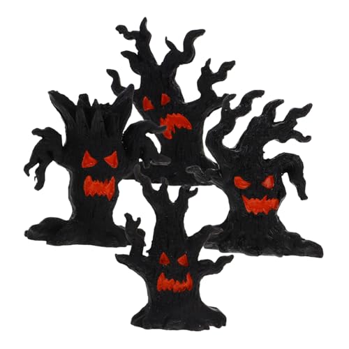 UPKOCH 4 Stück Dekorative Ornamente der Dryade Wandbehänge Halloween-Banner- Ecke Tür Halloween Party Deko Halloween Dekoration Halloween-Miniaturbausatz Geisterminiaturen Harz Black von UPKOCH
