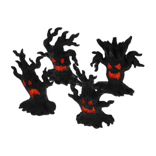 UPKOCH 4 Stück Dekorative Ornamente der Dryade Zwerge Halloween-Baum Tür Halloween Party Deko Halloween Dekoration Miniaturen zum Basteln Halloween-Figuren für das Dorf Harz Black von UPKOCH