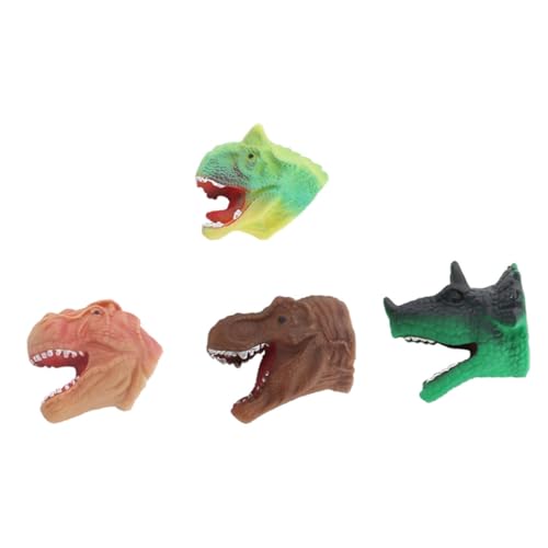 UPKOCH 4 Stück Dinosaurier Fingerpuppen Interaktive Handpuppen Tyrannosaurus Hornsaurus Triceratops Saurophaganax für Kreatives Fantasie und Kreativität Bequem und Praktisch für von UPKOCH