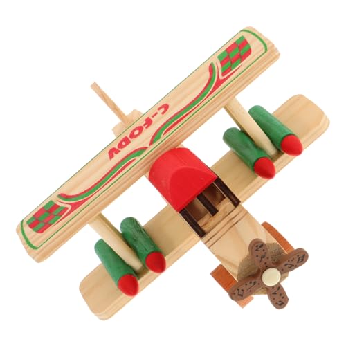 UPKOCH 4 Stück Hubschraubermodell Kinder holzspielzeug Spielzeug Helikopter für Kinder Flugzeugpuzzle für Erwachsene Buntes Spielzeugflugzeug aus Holz Spielset aus Holz Modelle hölzern von UPKOCH