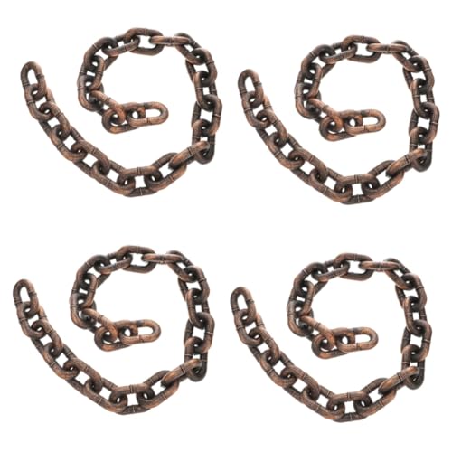 UPKOCH 4 Stück Halloween Deko Kette Kunststoff Gefälschte Kette Cosplay Accessoire Leichte Partydekoration Realistische Requisite für Gruselige Halloween Kostüm Atmosphäre von UPKOCH