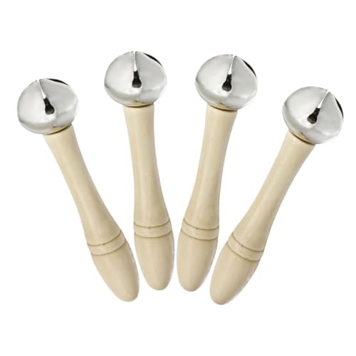 UPKOCH 4 Stück Handgeschnitzte Glocke Musikspielzeug Schlagglocken-Kit Tanzglocken Fußballglocke Schreibtischglocken Musikglocke Handperkussions-Kuhglocken Handglocken Metall Silber UPKOCH 4 Stück Handgeschnitzte Glocke Musikspielzeug Schlagglocken-Kit Tanzglocken Fußballglocke Schreibtischglocken Musikglocke Handperkussions-Kuhglocken Handglocken Metall Silber von UPKOCH