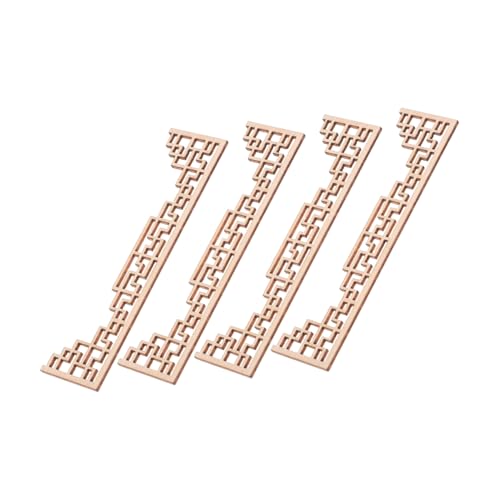 UPKOCH 4 Stück Holz Applique Onlays für Chinesische Architekturmodelle Handgefertigte Miniatur Holzleisten für Sandtisch Puppenhaus Detailreiche Gestaltung Naturbelassen Vielseitiges UPKOCH 4 Stück Holz Applique Onlays für Chinesische Architekturmodelle Handgefertigte Miniatur Holzleisten für Sandtisch Puppenhaus Detailreiche Gestaltung Naturbelassen Vielseitiges von UPKOCH