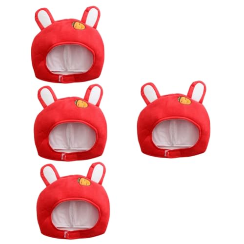UPKOCH 4 Stück Karotte Kopfbedeckung Chinesisches Neujahrskostüm Chinesisches Tierkreiszeichen Kostümzubehör Partyhüte Für Erwachsene Stirnbänder Für Kinder Ohrenschützer Kleidung Plüsch von UPKOCH