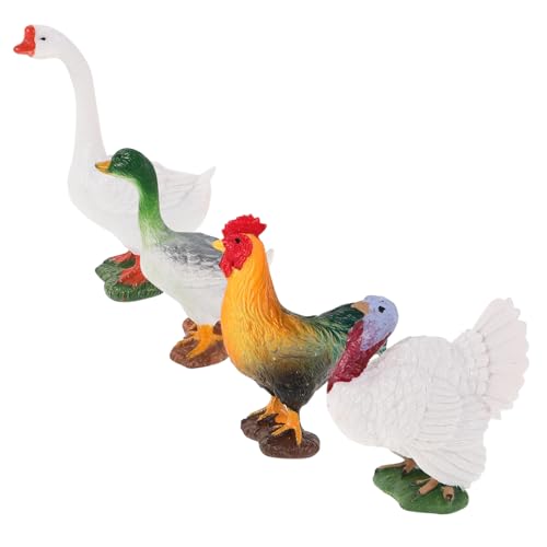 UPKOCH 4 Stück Kleine Bauernhoftierfiguren Mini Simulation Ente Gans Huhn Modelle Dekorationen Realistische Geflügelstatuen Für Kuchendekoration Lernspielzeug Heimdekoration UPKOCH 4 Stück Kleine Bauernhoftierfiguren Mini Simulation Ente Gans Huhn Modelle Dekorationen Realistische Geflügelstatuen Für Kuchendekoration Lernspielzeug Heimdekoration von UPKOCH