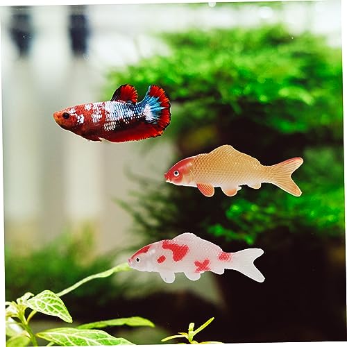 UPKOCH 4 Stück Künstliche Dekofische Realistische Fancy Carps Aquarium Deko Kleine Zierfische Lebensecht für Fischbecken Terrarien Büro von UPKOCH