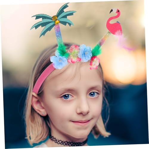 UPKOCH 4 Stück Luau Party Haarbänder mit Flamingo und Kokospalme Hawaii Stirnband für Strand Poolparty Langlebiges Dekoratives Accessoire für Sommer Mottoparty von UPKOCH