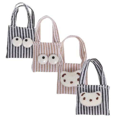 UPKOCH 4 Stück Mini Canvas Schultertaschen für Puppen Kleine Robuste Leinwand-Tasche als Süßes Accessoire für Puppenhaus für Rollenspiel und Kreative Kostümgestaltung UPKOCH 4 Stück Mini Canvas Schultertaschen für Puppen Kleine Robuste Leinwand-Tasche als Süßes Accessoire für Puppenhaus für Rollenspiel und Kreative Kostümgestaltung von UPKOCH