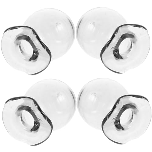 UPKOCH 4 Stück Mini -Gartendekoration buchregal Dekoration miniaturvase Flower pots Dekoratives Zubehör für Miniaturhäuser Mikro-Landschafts-Requisiten Minivase basteln Glas Grey von UPKOCH