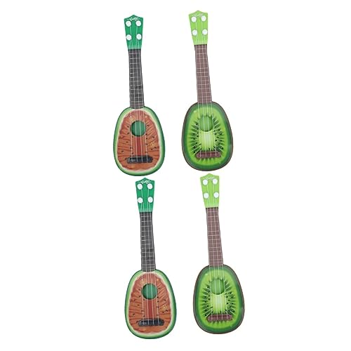 UPKOCH 4 Stück Mini-Gitarrenspielzeug Mini-Ukulele Anfänger Gitarre Kinderspielzeug Spielzeuge Musikinstrumente Mini-Obstinstrumente Gitarren-Ukulele-Spielzeug Sortiert Geschenk von UPKOCH