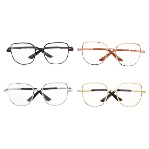 UPKOCH 4 Stück Mini-Puppenbrillen – quadratische Miniaturbrillen mit klaren Gläsern und Metallrahmen – Puppen-Anziehbrillen für Haustier-Katzen-Hundekostüm-Accessoires UPKOCH 4 Stück Mini-Puppenbrillen – quadratische Miniaturbrillen mit klaren Gläsern und Metallrahmen – Puppen-Anziehbrillen für Haustier-Katzen-Hundekostüm-Accessoires von UPKOCH