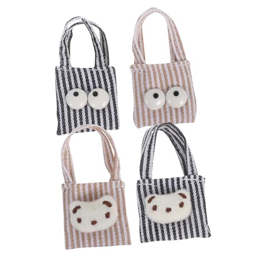 UPKOCH 4 Stück Mini Umkleidetaschen Mini Schultertaschen Miniatur Geldbörsenmodelle Umhängetasche Für Damen Kleine Puppenhaus Tragetasche Puppenhaus Zubehör von UPKOCH