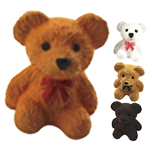 UPKOCH 4 Stück Mini-bär Tischplatte Kleiner Bär Minibären Exquisite Bärendekore Autobärenfiguren Dekorativer Kleiner Bär Mini-Garten Kleine Bären Minihaus Kleine Bären Plastik von UPKOCH