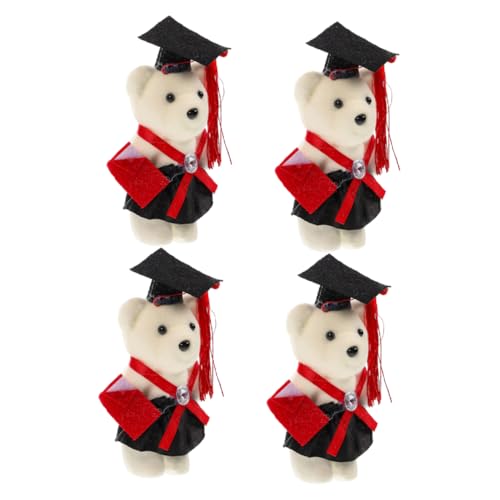 UPKOCH 4 Stück Mini-plüschbär Als Abschlussparty Kleine Bärenpuppe Abschluss Ausgestopfter Bär Plüsch-abschlussbär- Abschluss Bär Schaum von UPKOCH