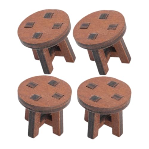 UPKOCH 4 Stück Miniatur Möbelset Teiliges Holzstuhl Zubehör für Puppenhaus Retro Mini Chair Modelle für Kreative Spielszene und Dekoration UPKOCH 4 Stück Miniatur Möbelset Teiliges Holzstuhl Zubehör für Puppenhaus Retro Mini Chair Modelle für Kreative Spielszene und Dekoration von UPKOCH
