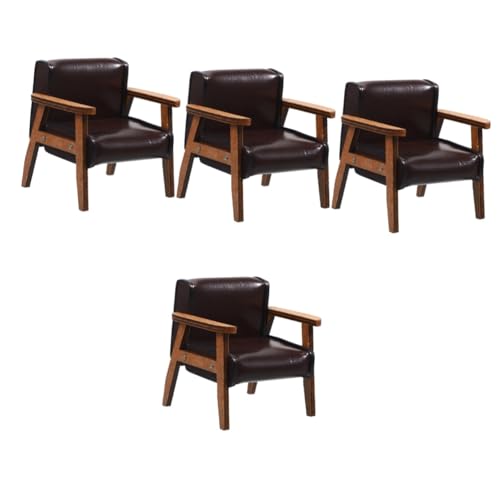 UPKOCH 4 Stück Miniatur Sofa Outdoor Stühle Outdoor Dekoration Möbel Heimdekoration Sofa Stuhl Vintage Dekor Retro Dekor Puppenhaus DIY Mini Stuhl Miniatur Stühle Holz von UPKOCH