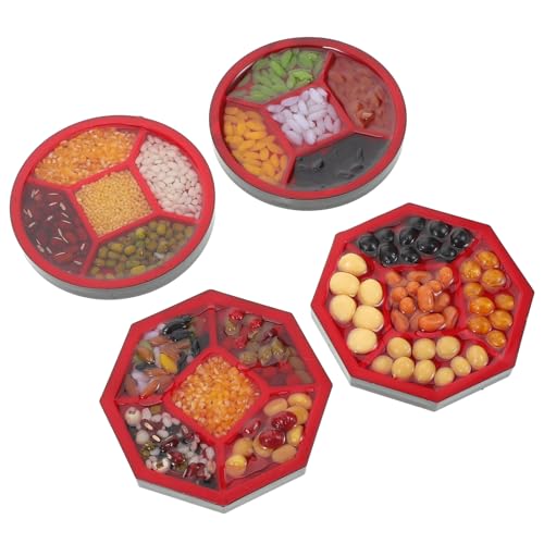 UPKOCH 4 Stück Miniatur-Tablett für Puppenhäuser mit gefälschten Reisbohnen-Requisiten für Puppenhaus-Dekorationen, Schrankdisplays und Fotografie-Requisiten UPKOCH 4 Stück Miniatur-Tablett für Puppenhäuser mit gefälschten Reisbohnen-Requisiten für Puppenhaus-Dekorationen, Schrankdisplays und Fotografie-Requisiten von UPKOCH