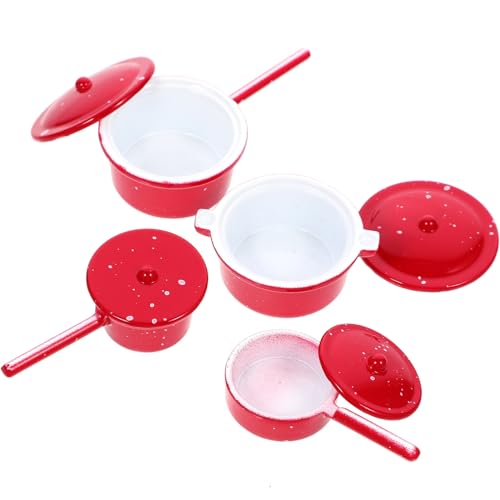 UPKOCH 4 Stück Miniaturküche Mini-hauskochgeschirr- Fröhliches Mini-kochgeschirr Mini-haussimulationspfannen Minikocher Für Spielzeugsimulation Pfannen Legierung Rot UPKOCH 4 Stück Miniaturküche Mini-hauskochgeschirr- Fröhliches Mini-kochgeschirr Mini-haussimulationspfannen Minikocher Für Spielzeugsimulation Pfannen Legierung Rot von UPKOCH