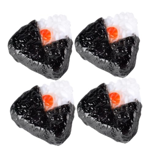 UPKOCH 4 Stück Nachgemachte Sushi-reisbällchen Knusprig Mini Dreieckige Reisform Aufschlag Reis Schimmel Modelle Ball Ausgestopft Lebensmittel-Requisiten Zur Präsentation PVC Schwarz UPKOCH 4 Stück Nachgemachte Sushi-reisbällchen Knusprig Mini Dreieckige Reisform Aufschlag Reis Schimmel Modelle Ball Ausgestopft Lebensmittel-Requisiten Zur Präsentation PVC Schwarz von UPKOCH
