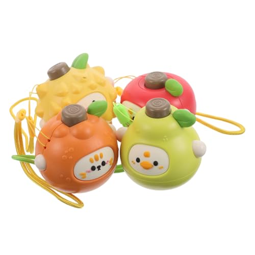 UPKOCH 4 Stück Obstgyro - Kinderspielzeug Preise im Klassenzimmer Kindergartenspielzeug Lernspielzeug Neuheit Toys Partybevorzugung im Klassenzimmer Strumpffüller Kreisel Plastik von UPKOCH