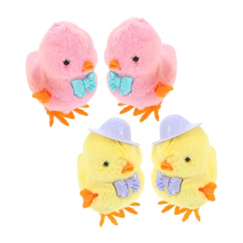 UPKOCH 4 Stück Plüsch Küken Teiliges Aufziehspielzeug mit und Krawatten Lustige Springende Küken für Ostern Perfekter Strumpffüller für Mädchen UPKOCH 4 Stück Plüsch Küken Teiliges Aufziehspielzeug mit und Krawatten Lustige Springende Küken für Ostern Perfekter Strumpffüller für Mädchen von UPKOCH